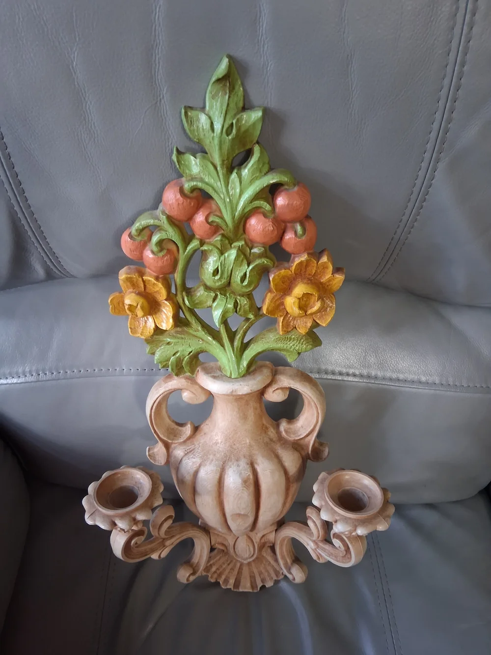 Vintage Homco Double Candle Wall Sconce